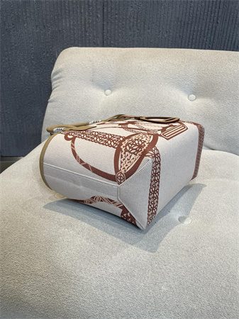 Her.mes Steeple Handbag Hplume Canvas and Swift Calfskin multicolor Printing HS