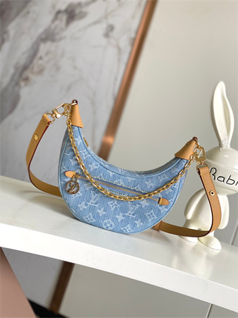 LV Loop Bag Monogram Denim Sky Blue M24846