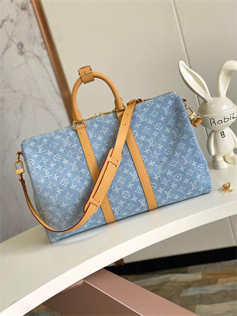 LV Keepall Bandoulière 45 Monogram Denim Sky Blue M25334