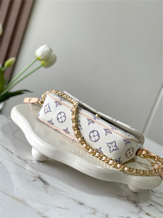 LV Wallet on Chain Ivy Monogram jacquard fabric Multicolor White M83499
