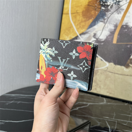 LV Slender Wallet Monogram Surfin’ coated canvas Black M83468