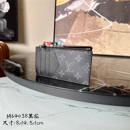 LV Coin Card Holder Monogram Eclipse M64038