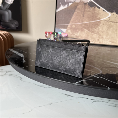LV Coin Card Holder Monogram Eclipse M64038