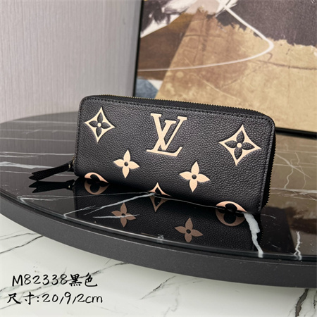 LV  Clémence Wallet Monogram Empreinte Leather Black/Beige