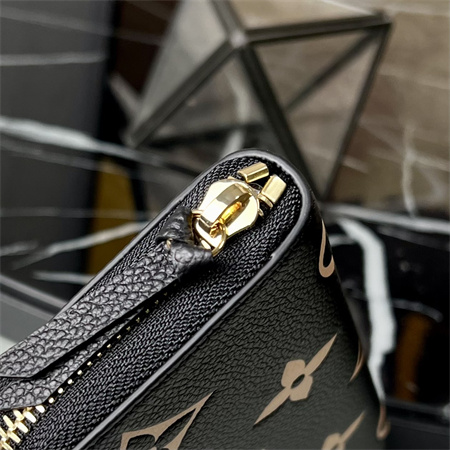 LV  Clémence Wallet Monogram Empreinte Leather Black/Beige