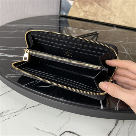 LV  Clémence Wallet Monogram Empreinte Leather Black/Beige