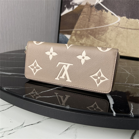 LV  Clémence Wallet Monogram Empreinte Leather Tourterelle M82338
