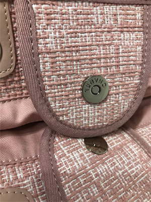 Cha.nel Deauville Large Shopping Bag Mixed Linen Fibers Silver Tone Metal Pink A66941