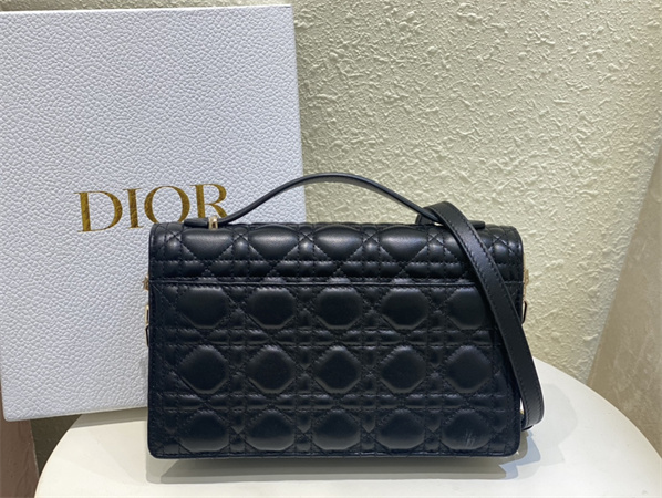 cd miss D*or top handle bag cannage lambskin black