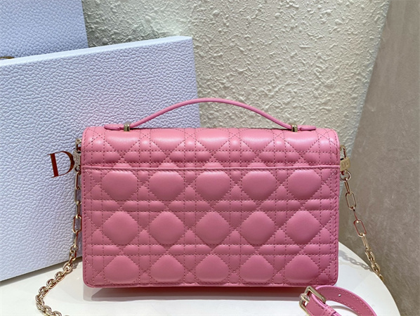 cd miss D*or top handle bag cannage lambskin pink