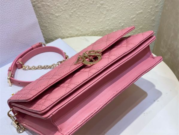 cd miss D*or top handle bag cannage lambskin pink