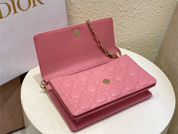 cd miss D*or top handle bag cannage lambskin pink