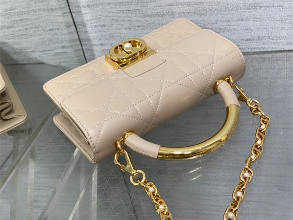 cd mini D*or ange bag pink macrocannage calfskin