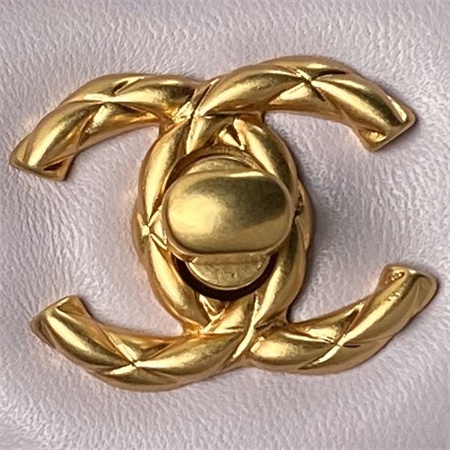 Ch*el flap bag with top handle lambskin gold tone metal lt purple as4956