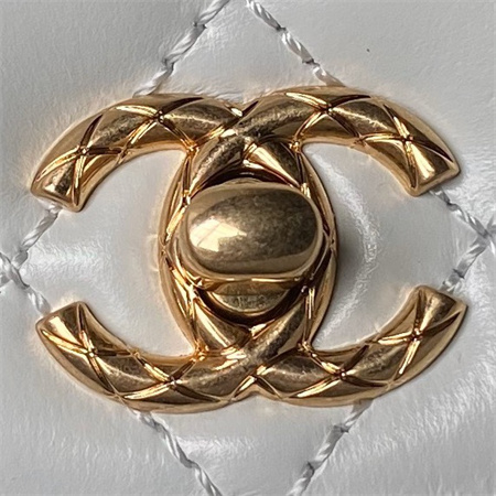 Ch*el small coco handle bag shinny calfskin aged gold metal black a92990