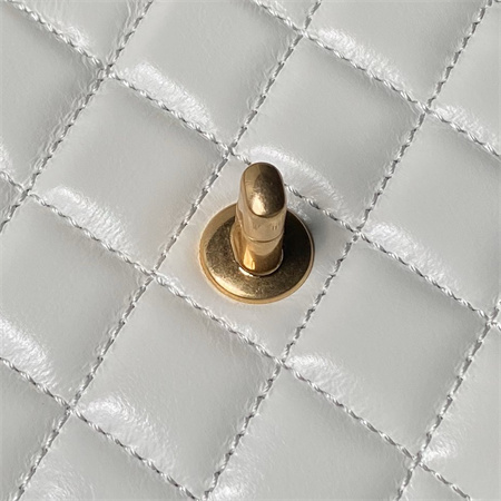 Ch*el small coco handle bag shinny calfskin aged gold metal black a92990