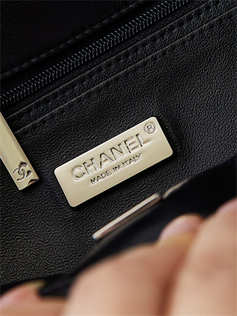 Ch*el evening bag sequins & silver-tone metal black and white as4297