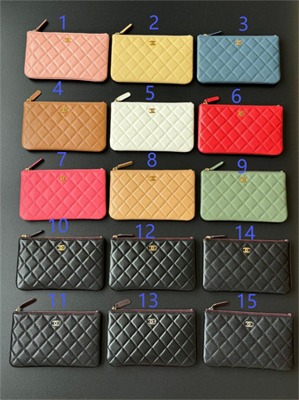 Ch*el classic mini pouch grained calfskin/lambskin ap1071