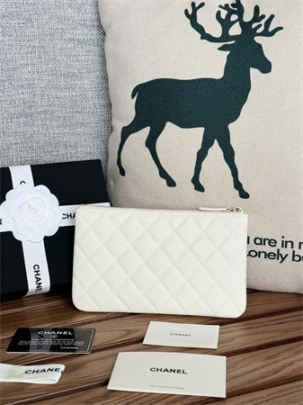 Ch*el classic mini pouch grained calfskin/lambskin ap1071