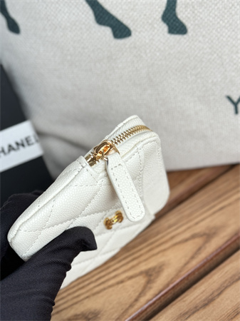 Ch*el zipper coin purse grained calfskin/lambskin ap2061