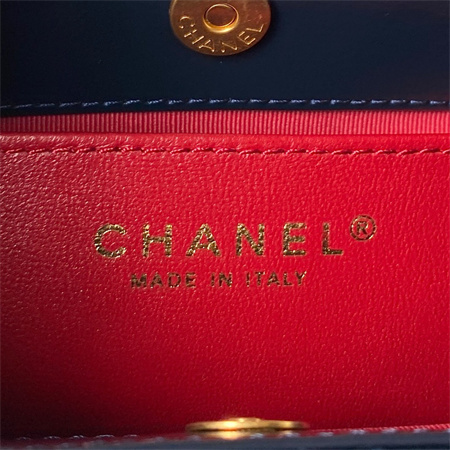 Ch*el small hobo bag shinny calfskin gold tone metal navy as3710