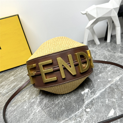 Fen.digraphy Mini Bag Natural Raffia