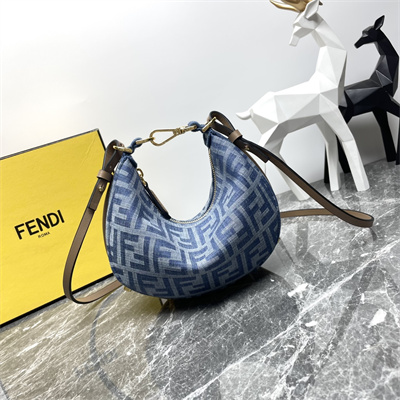 Fen.digraphy Mini Bag Light Blue FF Denim Fabric Bag