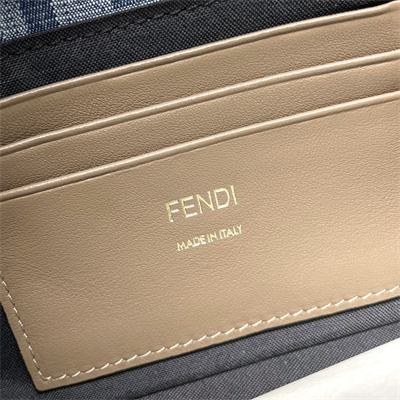 Fen.di BAGUETTE Mini Bag Light Blue FF Denim Fabric Bag