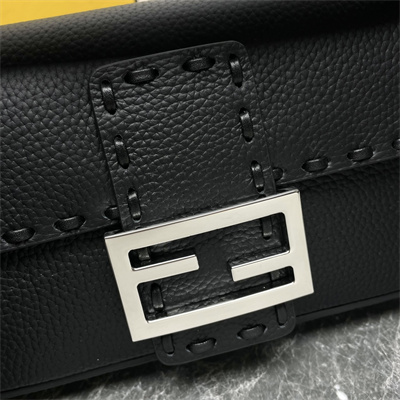 Fen.di Baguette MiniSelleria bag with 309 hand-sewn topstitches