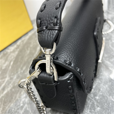 Fen.di Baguette MiniSelleria bag with 309 hand-sewn topstitches