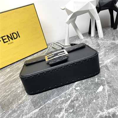 Fen.di Baguette MiniSelleria bag with 309 hand-sewn topstitches