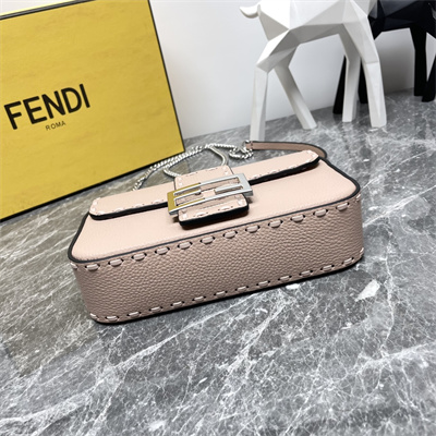 Fen.di Baguette MiniSelleria bag with 309 hand-sewn topstitches