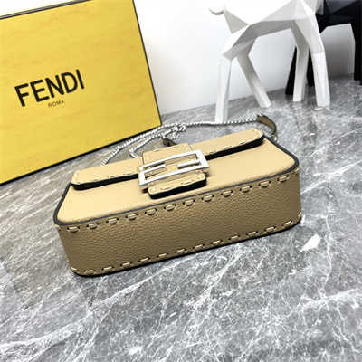 Fen.di Baguette MiniSelleria bag with 309 hand-sewn topstitches