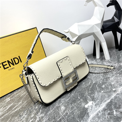 Fen.di Baguette MiniSelleria bag with 309 hand-sewn topstitches