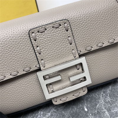 Fen.di Baguette MiniSelleria bag with 309 hand-sewn topstitches