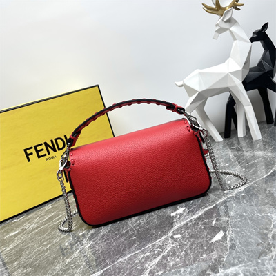 Fen.di Baguette MiniSelleria bag with 309 hand-sewn topstitches