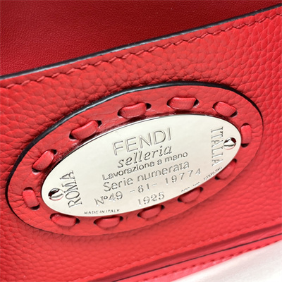 Fen.di Baguette MiniSelleria bag with 309 hand-sewn topstitches