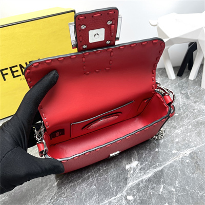 Fen.di Baguette MiniSelleria bag with 309 hand-sewn topstitches