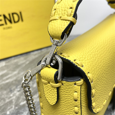 Fen.di Baguette MiniSelleria bag with 309 hand-sewn topstitches