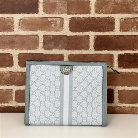 gu.cci ophidia gg pouch S*p*e canvas grey blue 625549