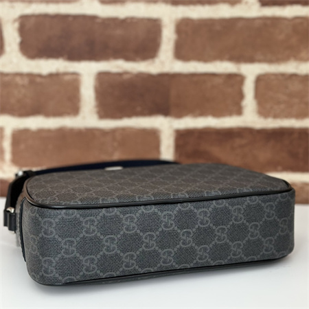 g*u*i gg cross-body bag black gg S*p*e canvas and leather trim 792097