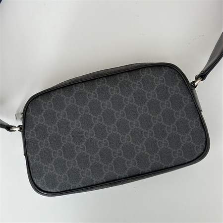 g*u*i gg cross-body bag black gg S*p*e canvas and leather trim 792097