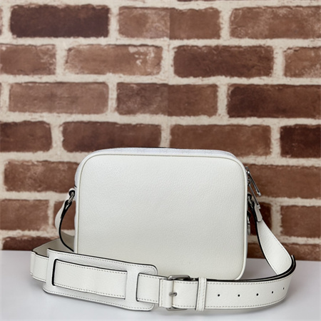g*u*i small gg crossbody bag with tag white leather and white gg S*p*e canvas 795464