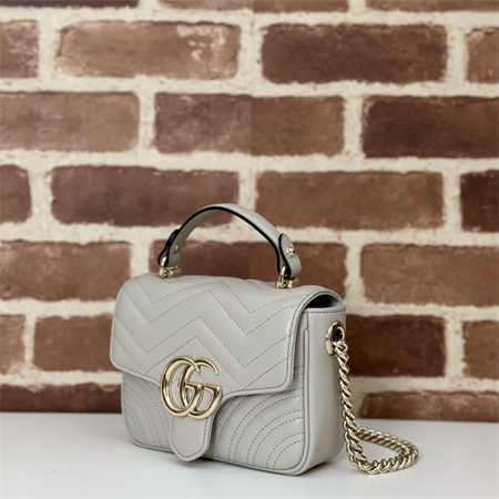 Gu.cci GG Marmont  MINI TOP HANDLE BAG Lt Grey 811238