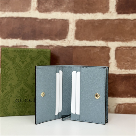 gu.cci ophidia gg card case wallet S*p*e canvas dusty blue 523155