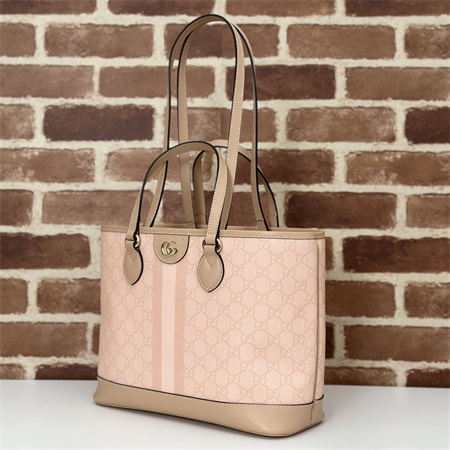 gu.cci ophidia mini tote bag gg S*p*e canvas dusty pink 765043