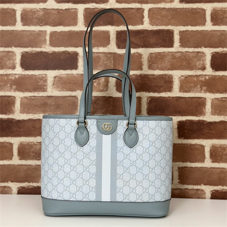 gu.cci ophidia mini tote bag gg S*p*e canvas dusty blue 765043