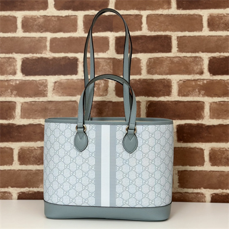 gu.cci ophidia mini tote bag gg S*p*e canvas dusty blue 765043