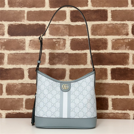 gu.cci ophidia gg small shoulder bag S*p*e canvas dusty blue 781402