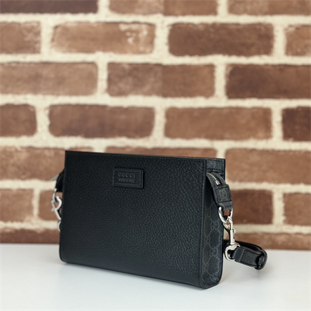 gu.cci S*per mini bag with gg tag black leather 795488